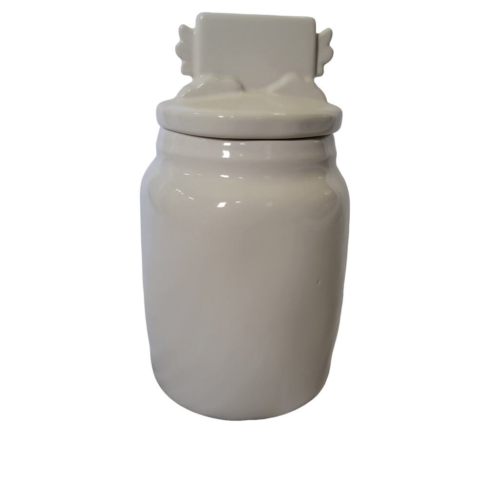Rae Dunn Be Mine Red White Hearts Lidded Ceramic Canister Container Cookie Jar - Picture 4 of 12